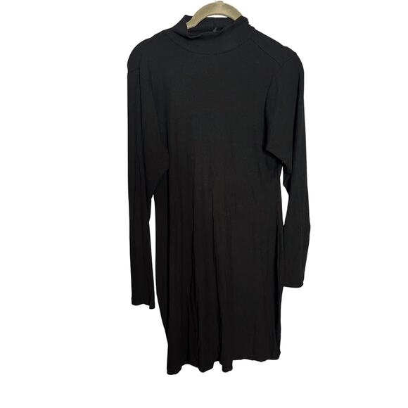 SKIMS Soft Lounge Turtleneck Long Sleeve Minidress Size 2X Black Mock Neck Dress - Picture 5 of 8
